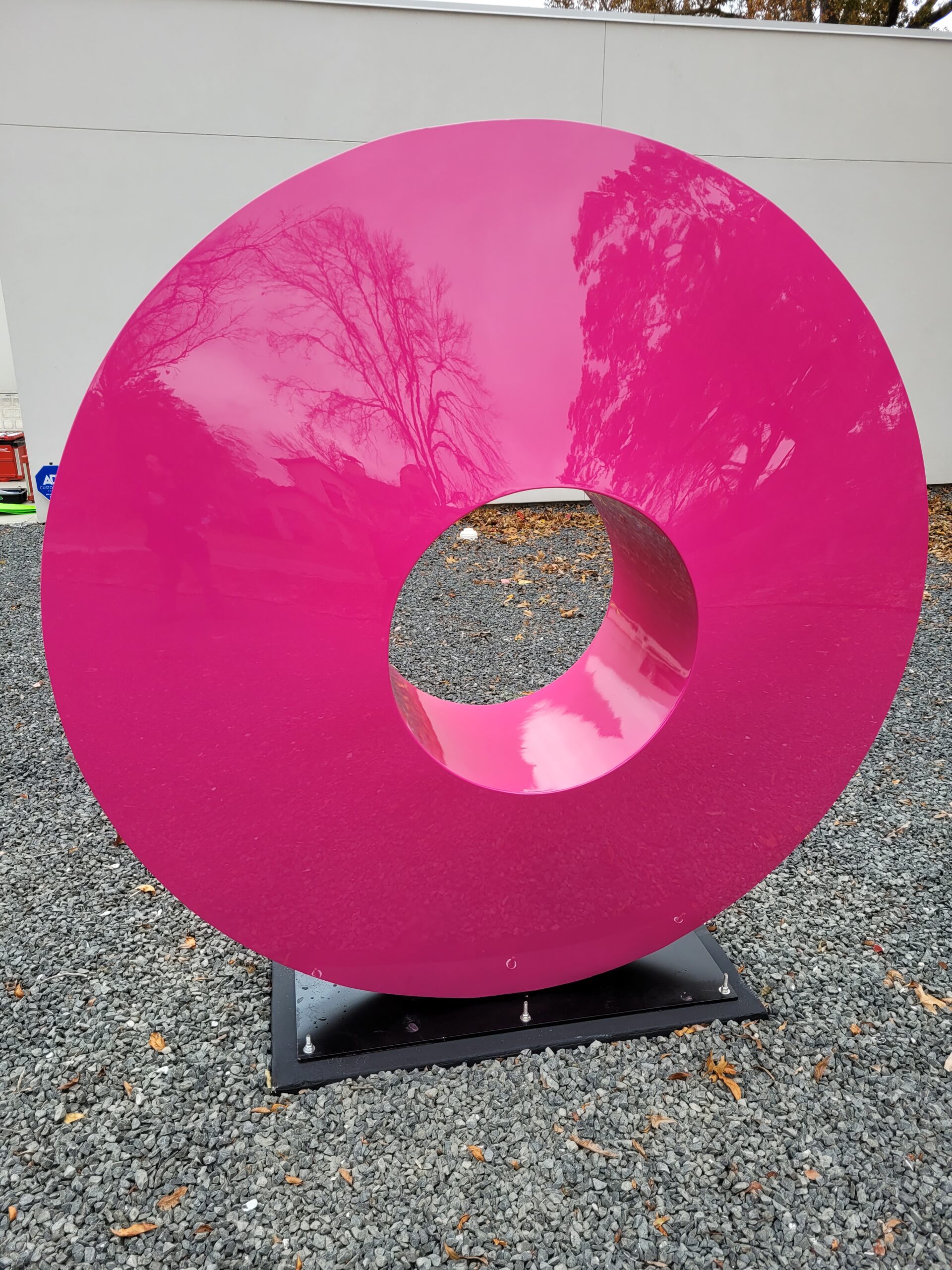 Custom metal fabricated cone sculpture