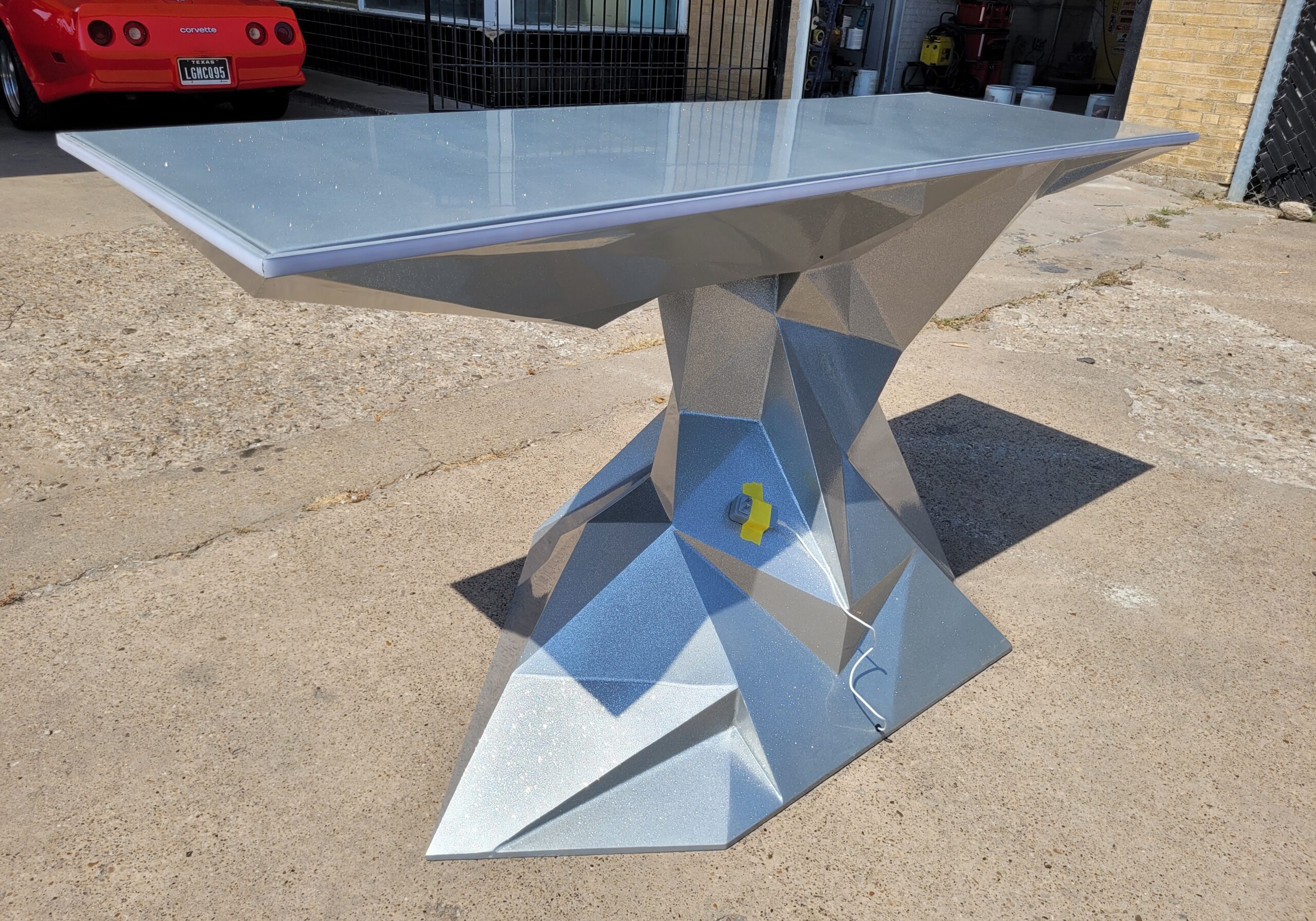 Deluxe Built Fabrication Geometric Iceberg table finished outside