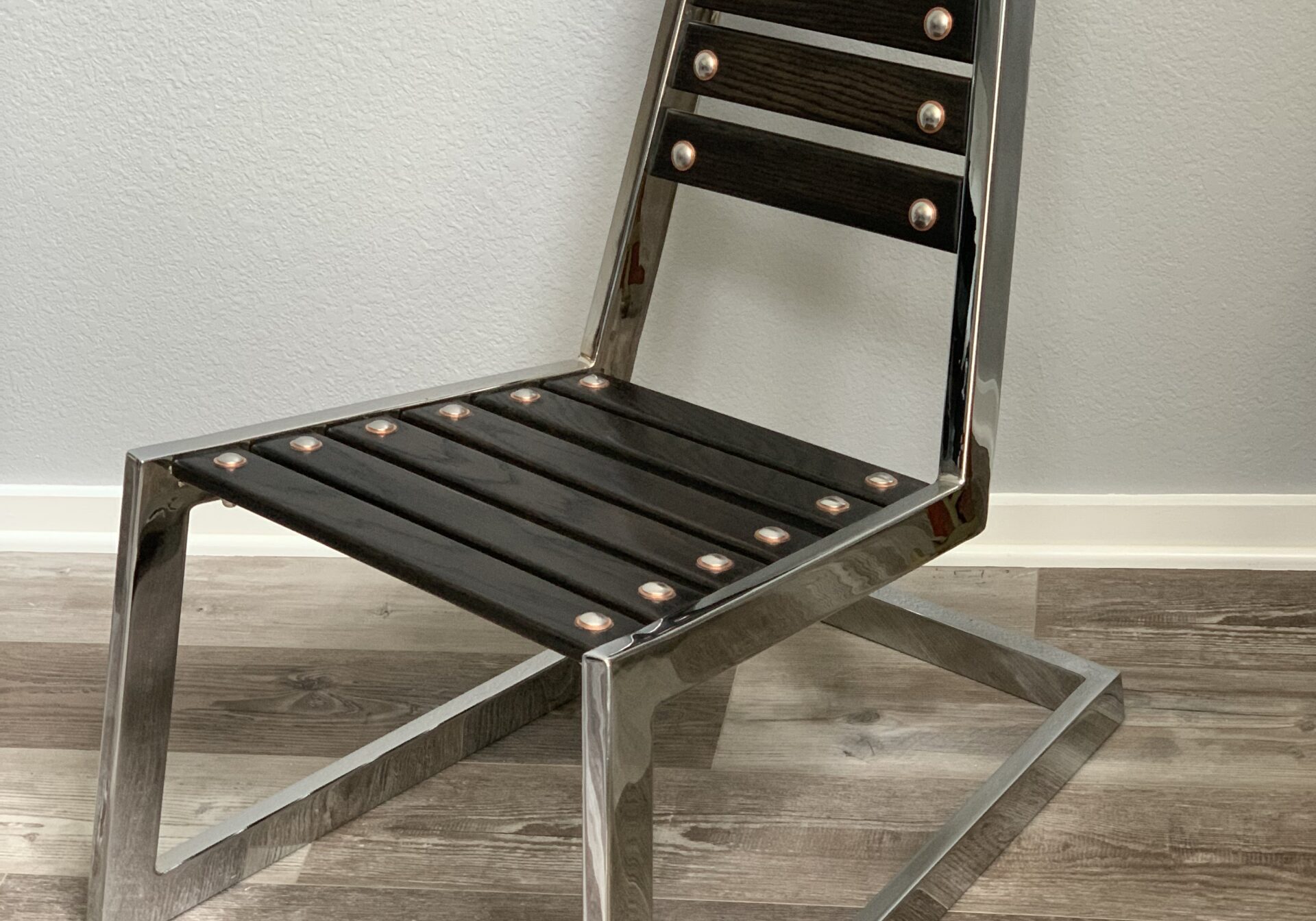 Deluxe Built chromed metal chair